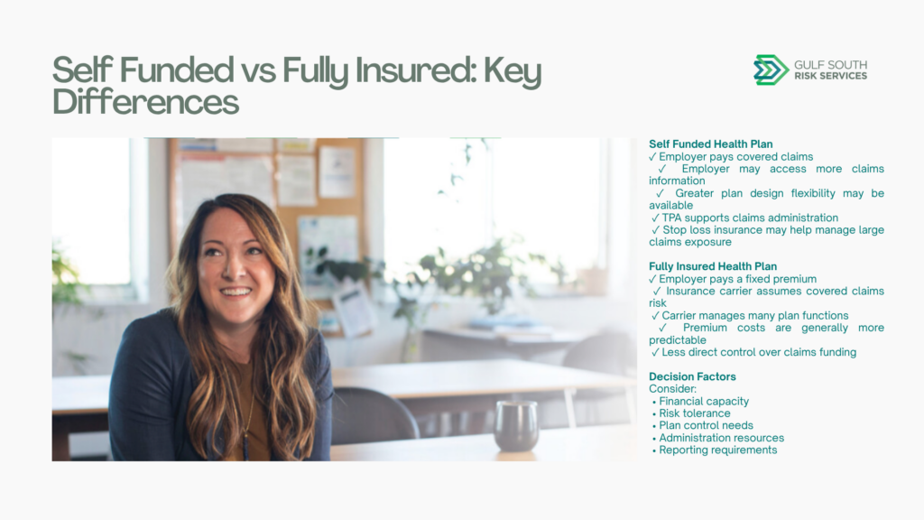 self funded vs fully insured health plan
